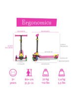 Scotti Glow - 3 Tekerlekli Işıklı Scooter - Pembe - Görsel 4