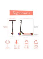 Flexxi Glow - Işıklı Katlanabilir 2 Tekerlekli Scooter - Flamingo - Görsel 3